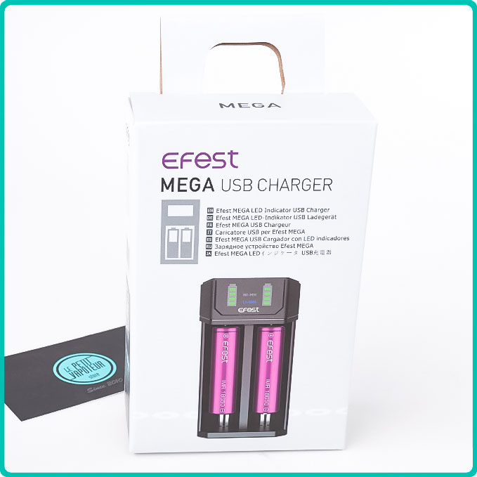 Packaging du Chargeur Mega USB Efest